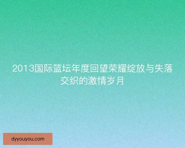 2013国际篮坛年度回望荣耀绽放与失落交织的激情岁月